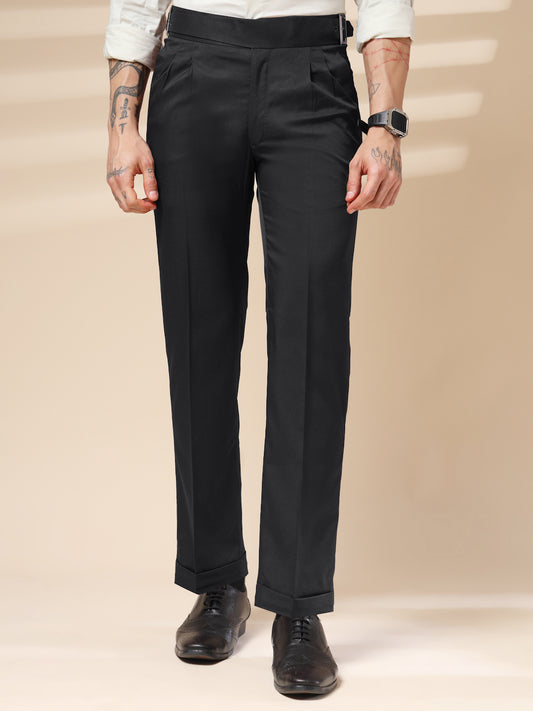 Black Classic Buckle Gurkha Pants by ITALIAN VEGA®