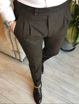 Dark Brown Buttoned Gurkha Pant by Italian Vega®
