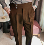 Brown Signature Buttoned Gurkha Pant by Italian Vega®