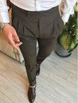 Dark Brown Buttoned Gurkha Pant by Italian Vega®