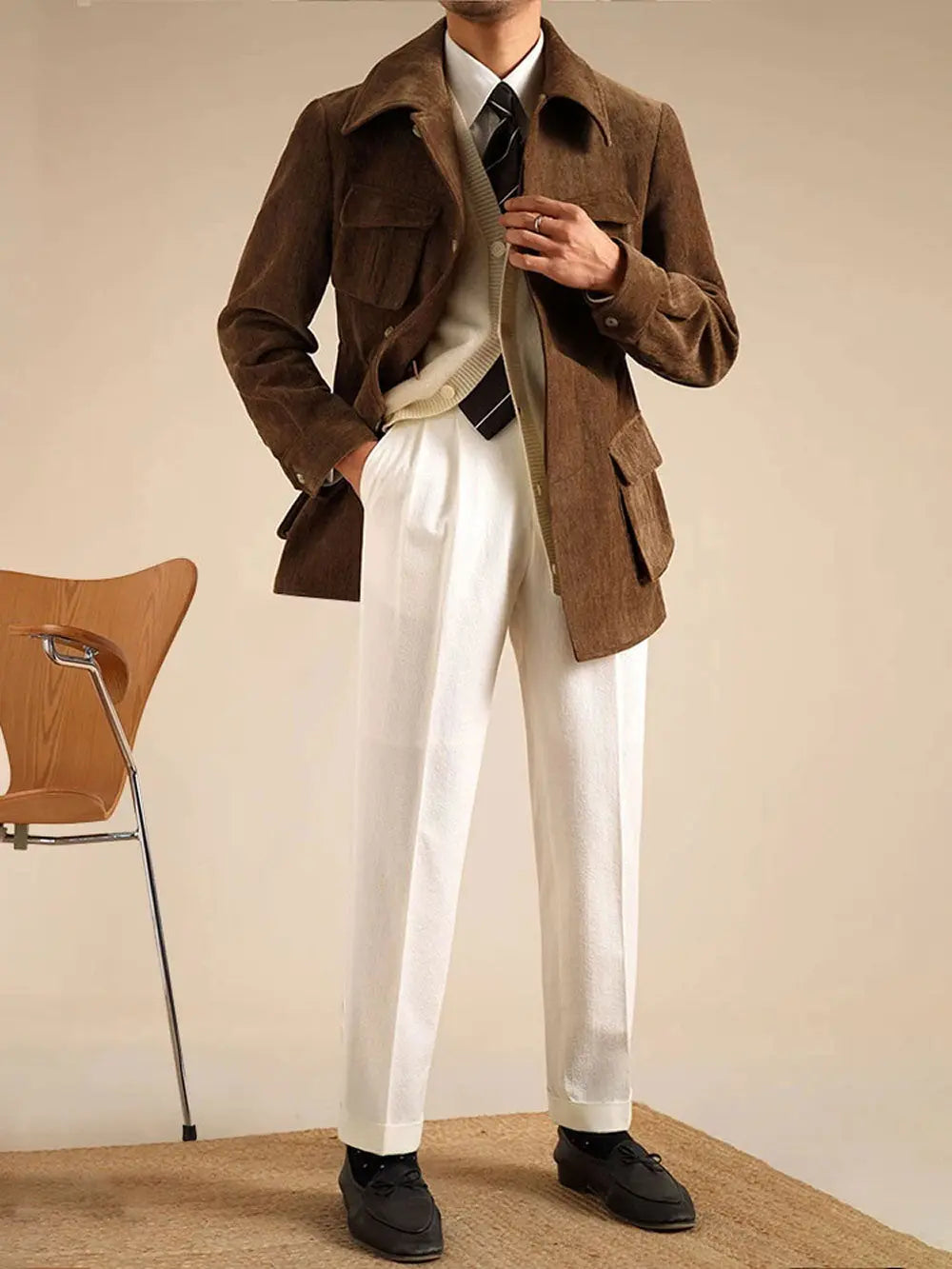 Vintage Chenille Hunting Jacket - Slim Fit Jacket by Italian Vega