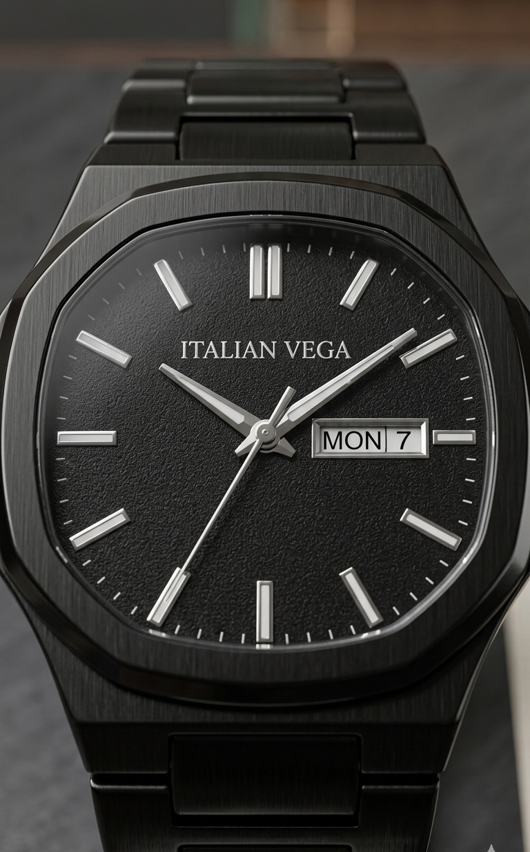 Italian Vega Nero Classico 7 – All Black Premium Stainless Steel Watch