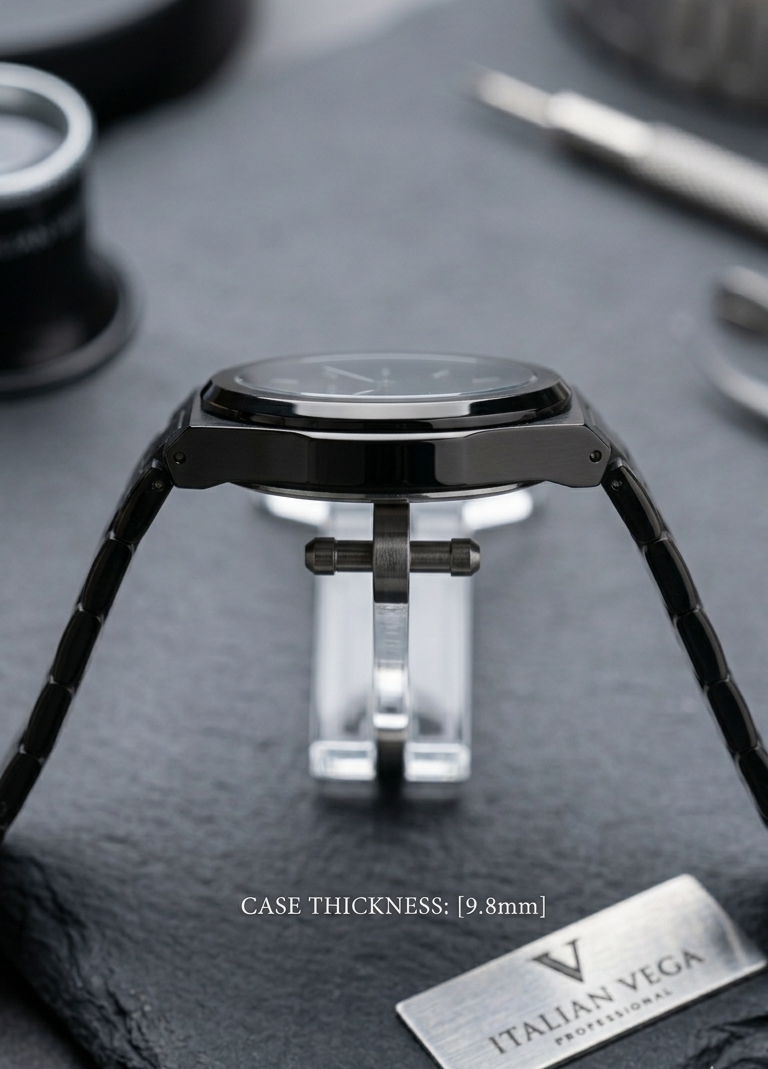 Italian Vega Nero Classico 7 – All Black Premium Stainless Steel Watch