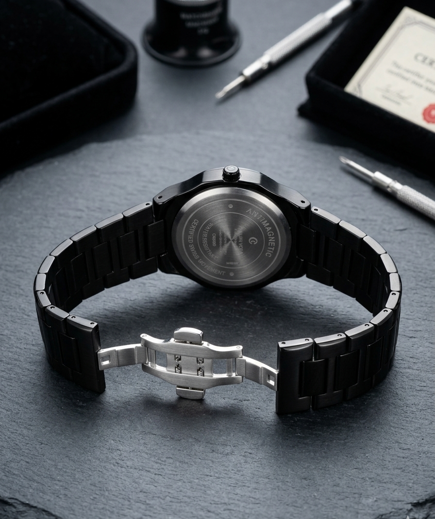 Italian Vega Nero Classico 7 – All Black Premium Stainless Steel Watch