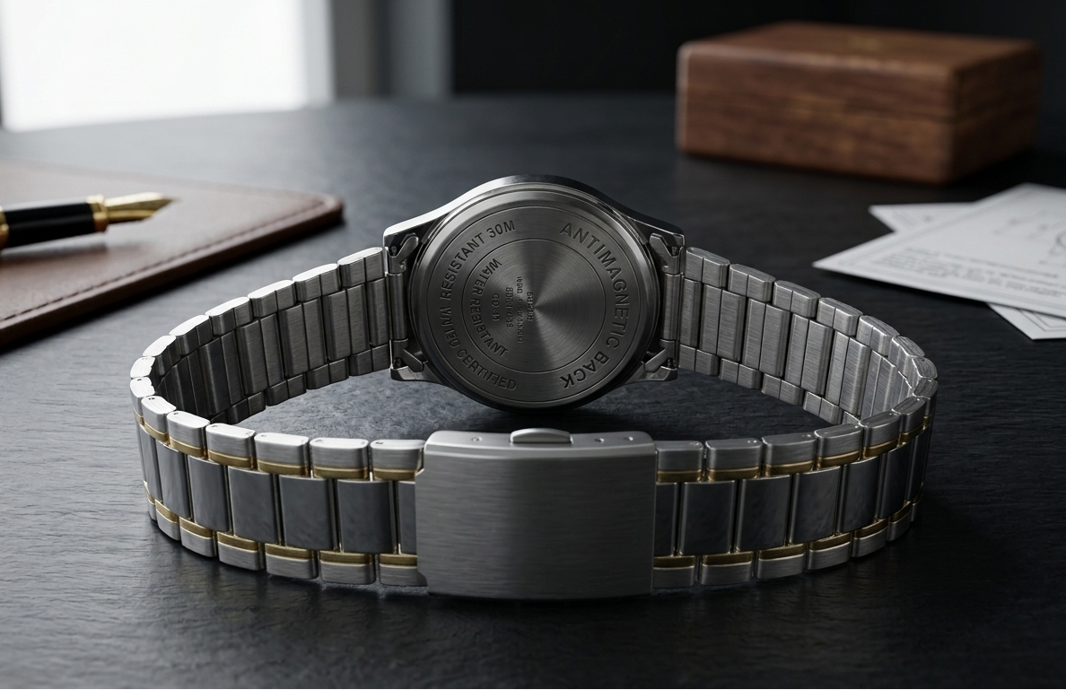 Italian Vega Royale Wave Two-Tone Stainless Steel Watch