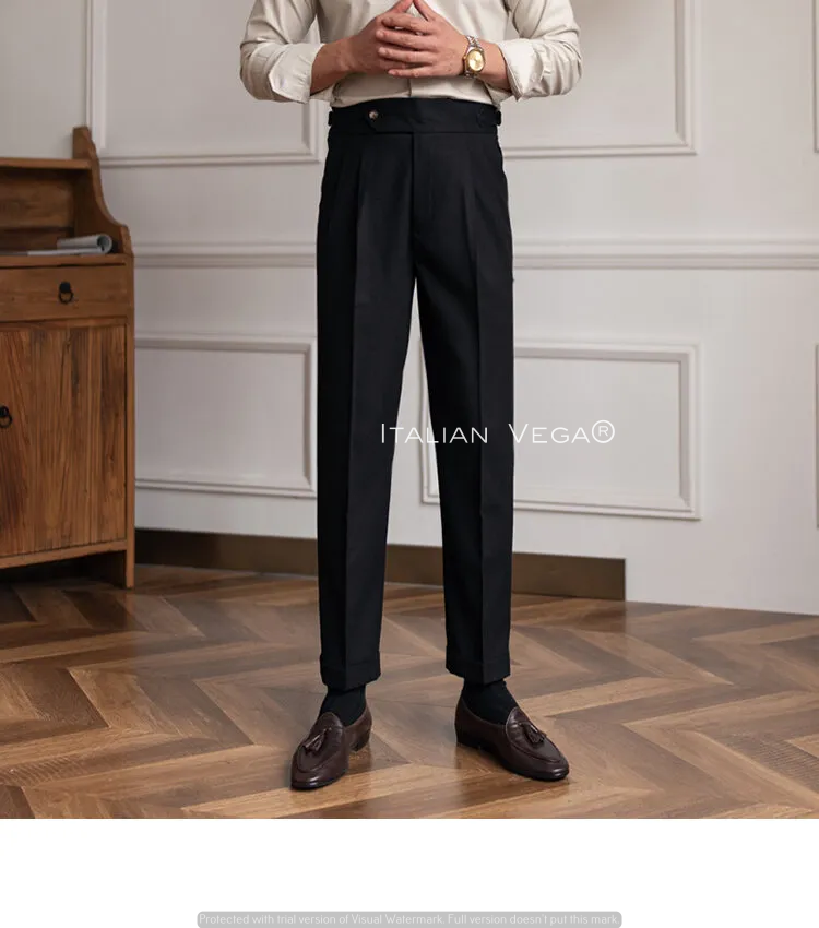 Italian Black Signature Gurkha Pants by Italian Vega®