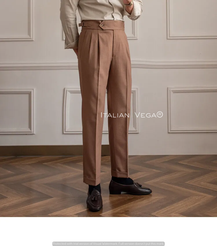 Italian Khakhi Signature Gurkha Pants by Italian Vega®