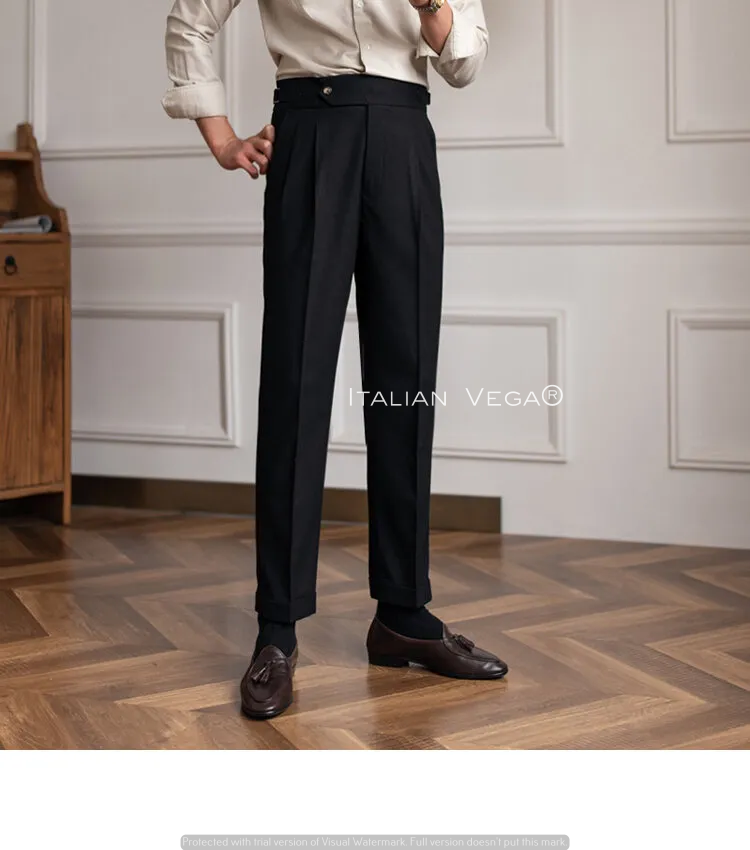 Italian Black Signature Gurkha Pants by Italian Vega®