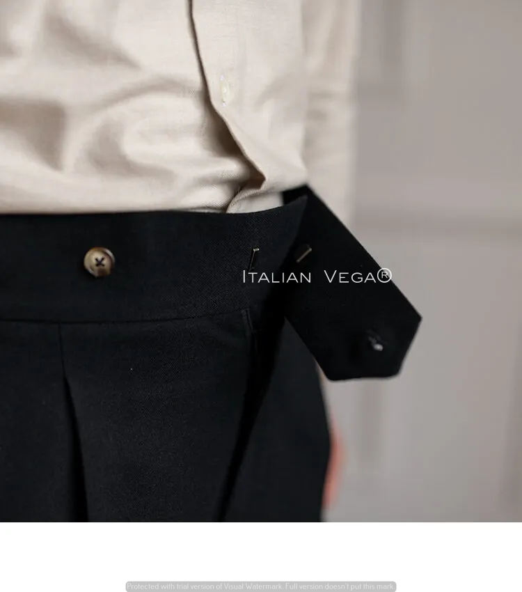 Italian Black Signature Gurkha Pants by Italian Vega®