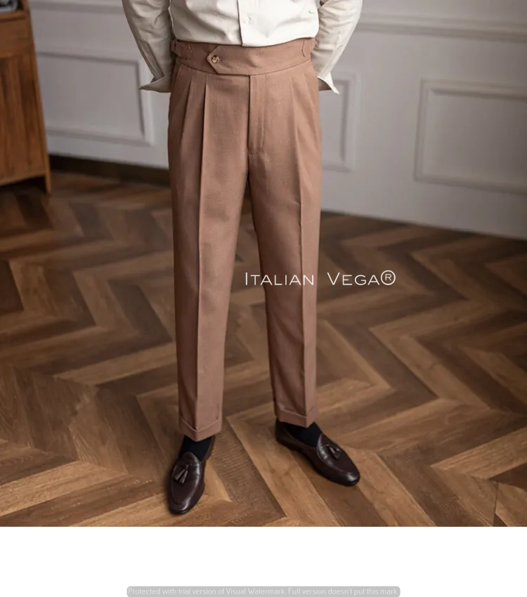 Italian Khakhi Signature Gurkha Pants by Italian Vega®