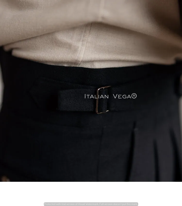 Italian Black Signature Gurkha Pants by Italian Vega®