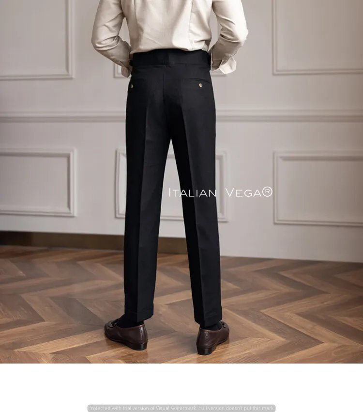 Italian Black Signature Gurkha Pants by Italian Vega®