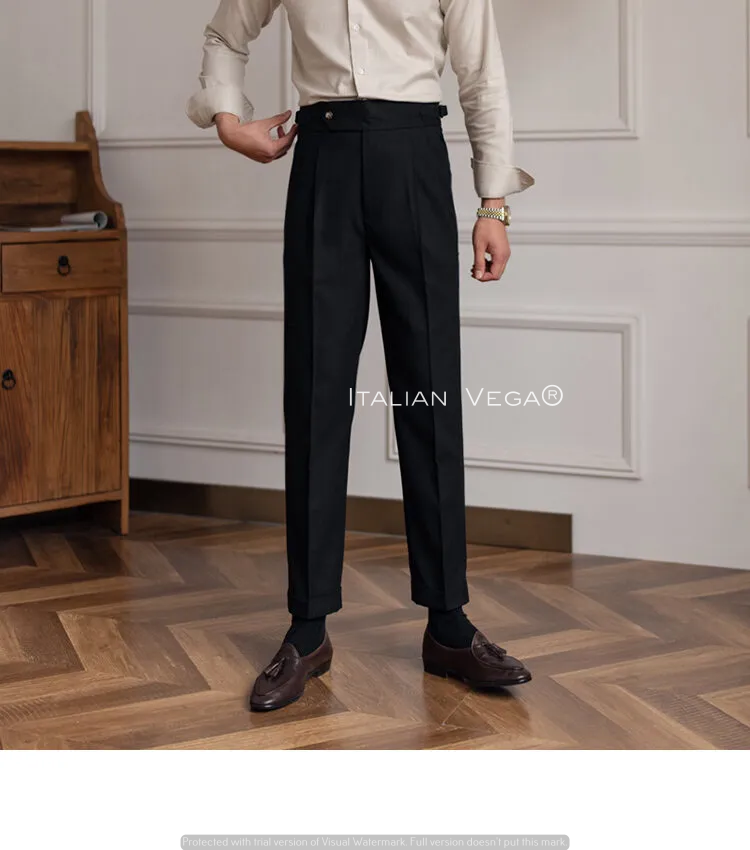 Italian Black Signature Gurkha Pants by Italian Vega®