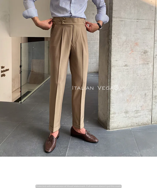 Camel Signature Buttoned Gurkha Pants