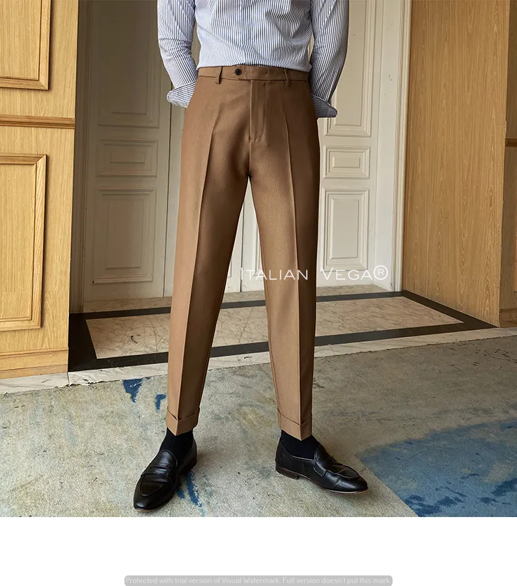 Khakhi Men Formal Pants by Italian Vega®