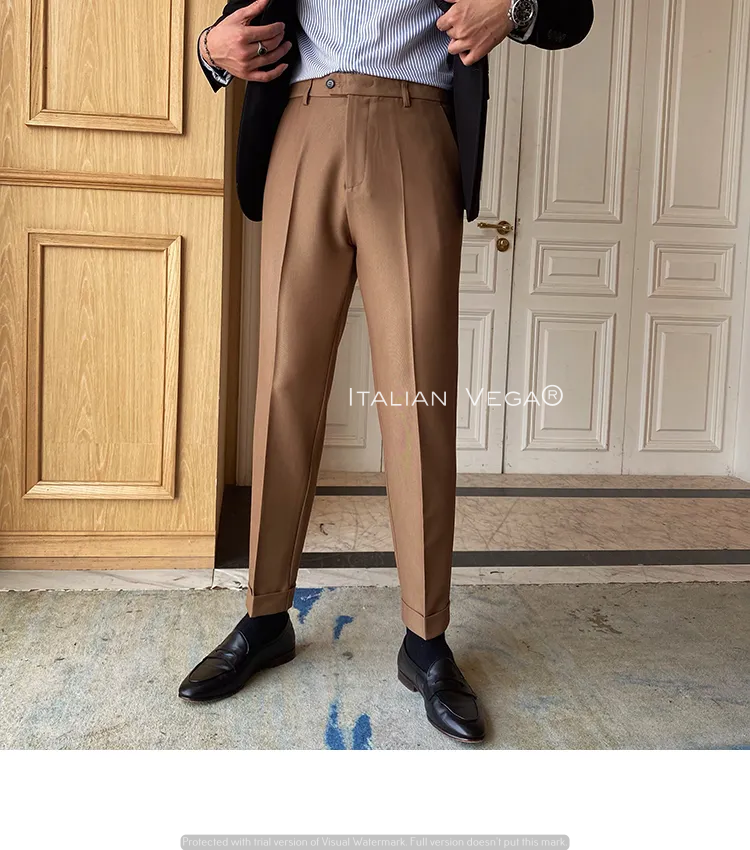 Khakhi Men Formal Pants by Italian Vega®