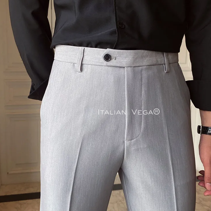 Ash Grey Men Formal Pants by Italian Vega®