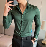 Cotton Silk Premium Dark Green Shirt by Italian Vega ®