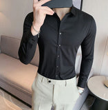 Cotton Silk Premium Jet Black Shirt by Italian Vega ®