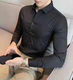 Cotton Silk Premium Jet Black Shirt by Italian Vega ®