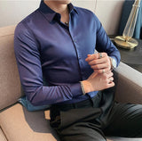 Cotton Silk Premium Royal Blue Shirt by Italian Vega ®