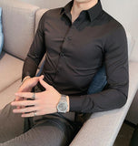 Cotton Silk Premium Black Shirt by Italian Vega ®