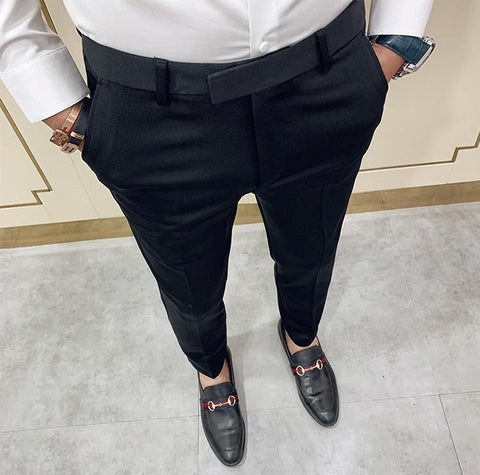 Italian Royal Black Trouser For Men Regular