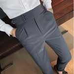 Elephant Grey Double Button Gurkha Pant by Italian Vega®