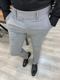 Ash Grey Old Money Single Buckle Gurkha Pants by Italian Vega®