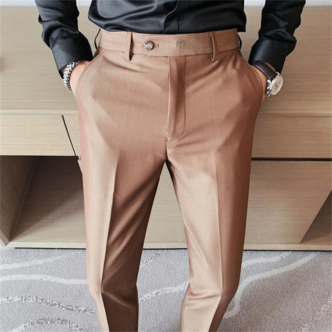 Khakhi Italian Fabric Formal Pants