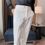 Frost White Italian Fabric Formal Pants